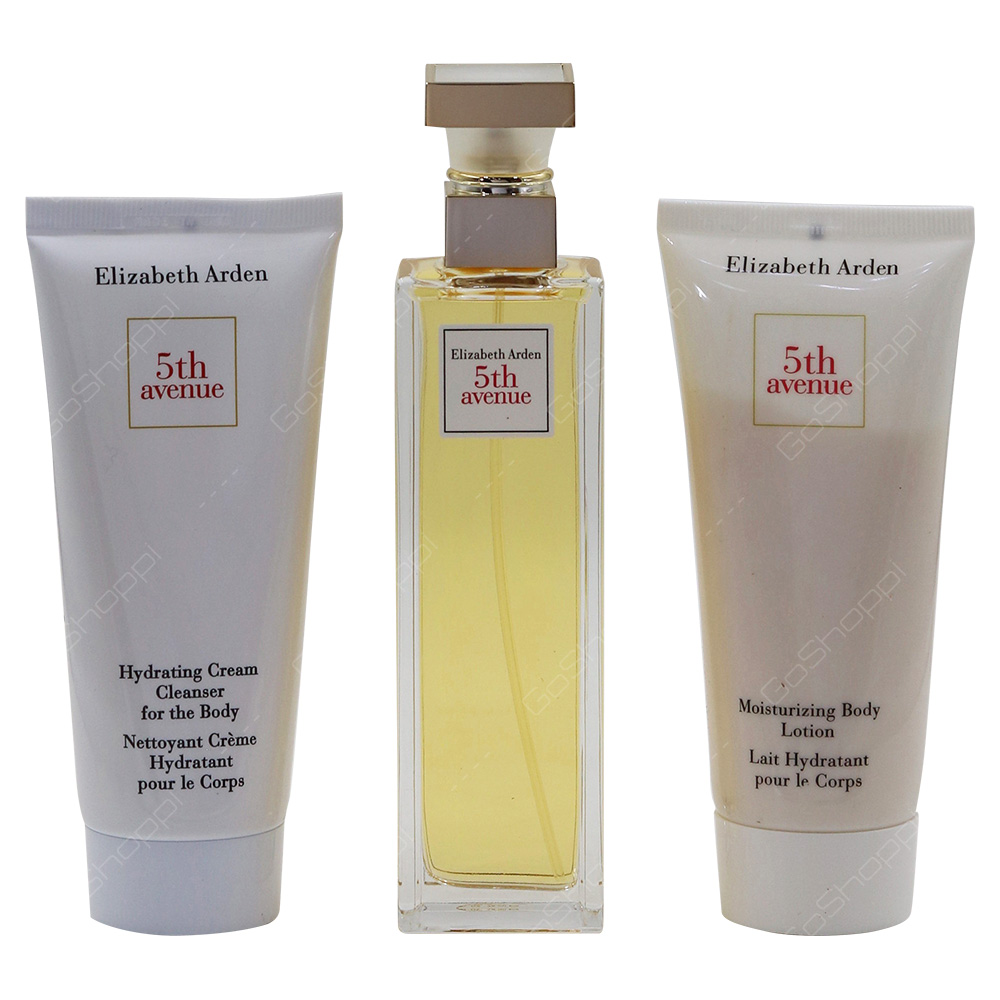 Elizabeth Arden 5th Avenue Gift Pack For Women Eau De Parfum 75ml Body Lotion 100ml Cleanser 100ml