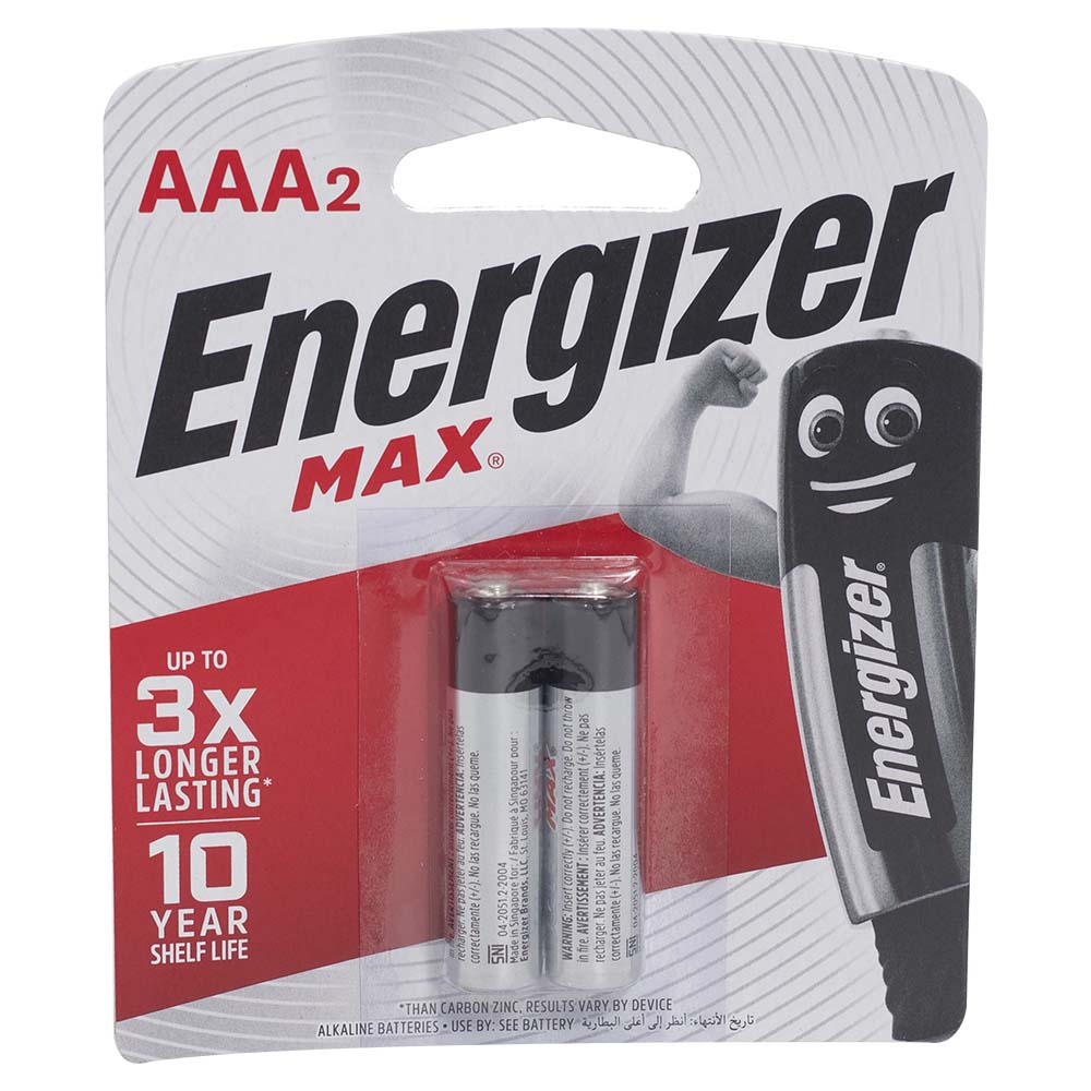 Energizer Max Batteries AAA2 2pcs