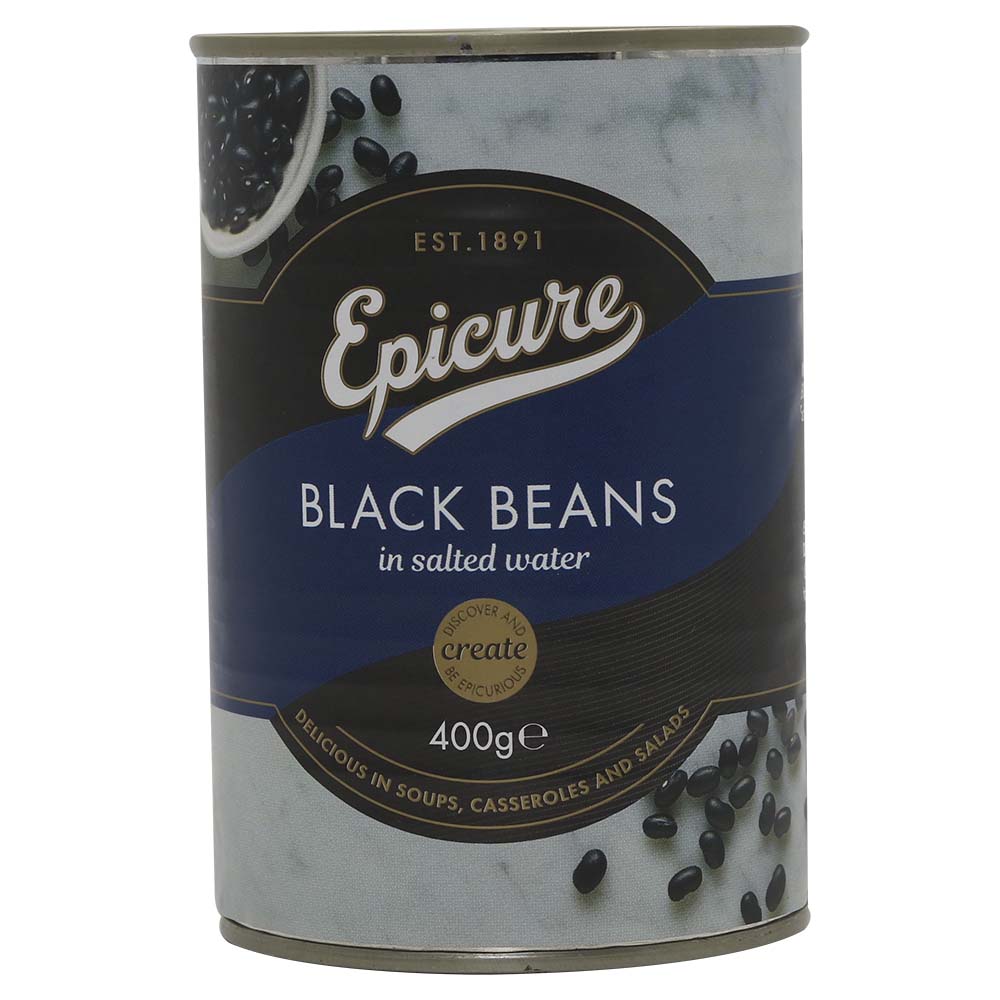 Epicure Black Beans In Salted Water 400g