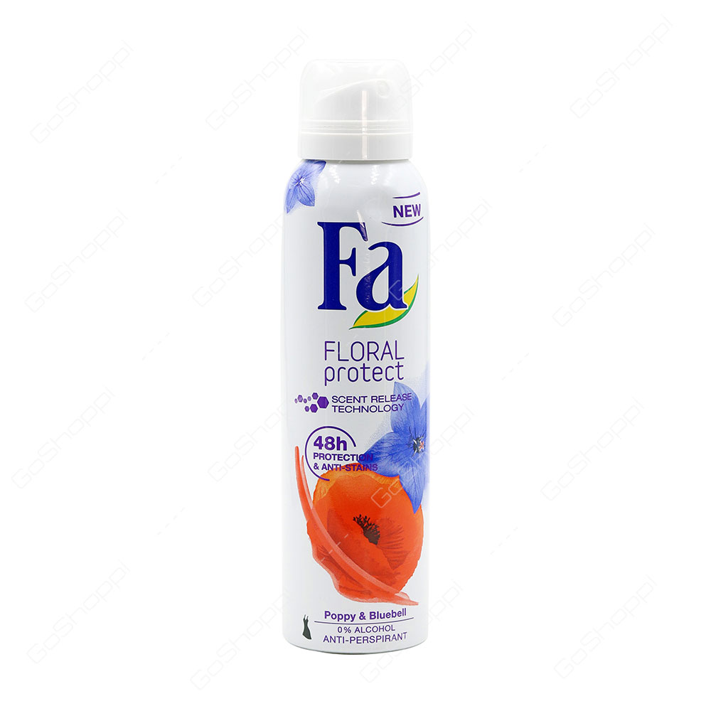Fa Floral Protect Poppy And Bluebell Anti Perspirant 150 ml