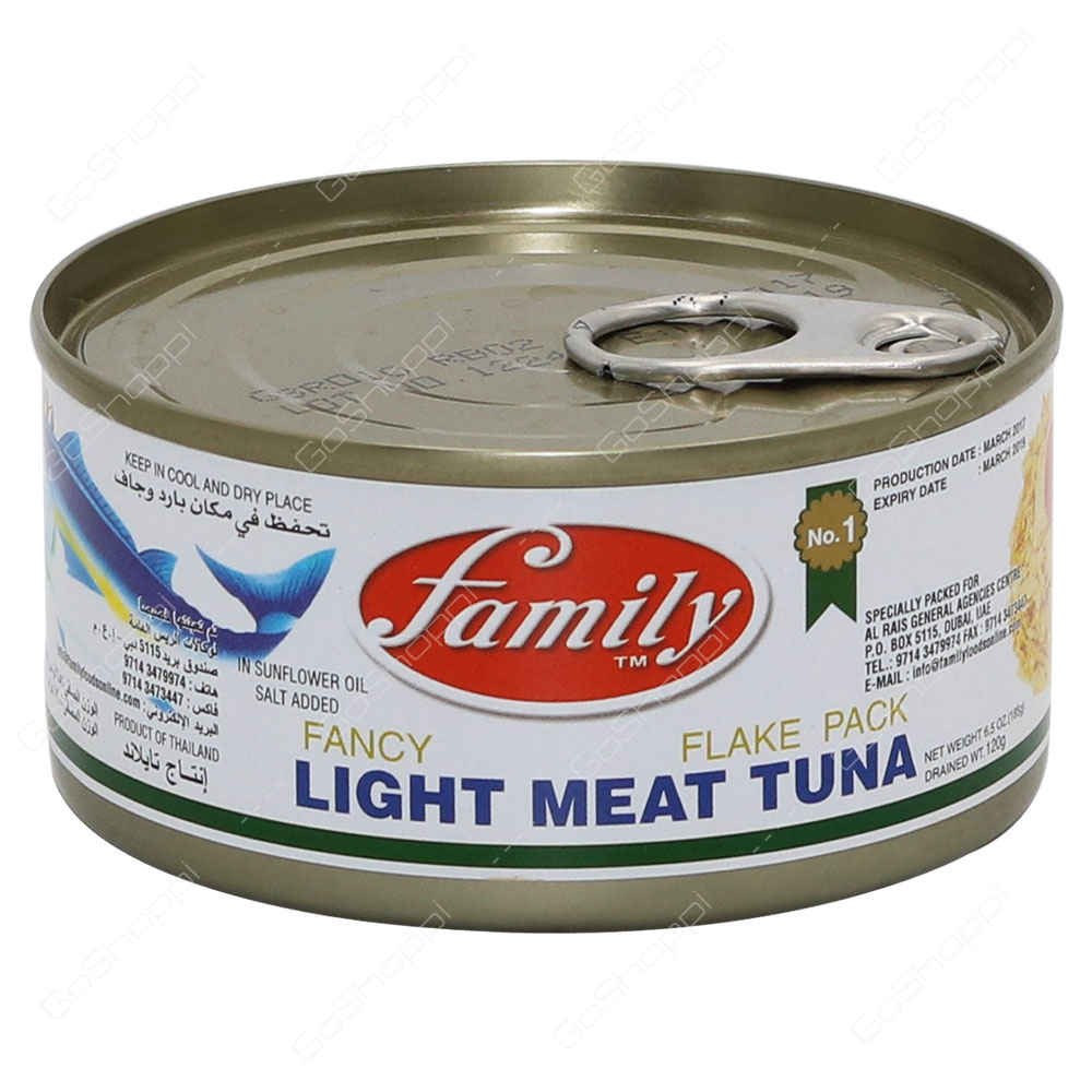 Family Light Meat Tuna In Sunflower Oil 185 g