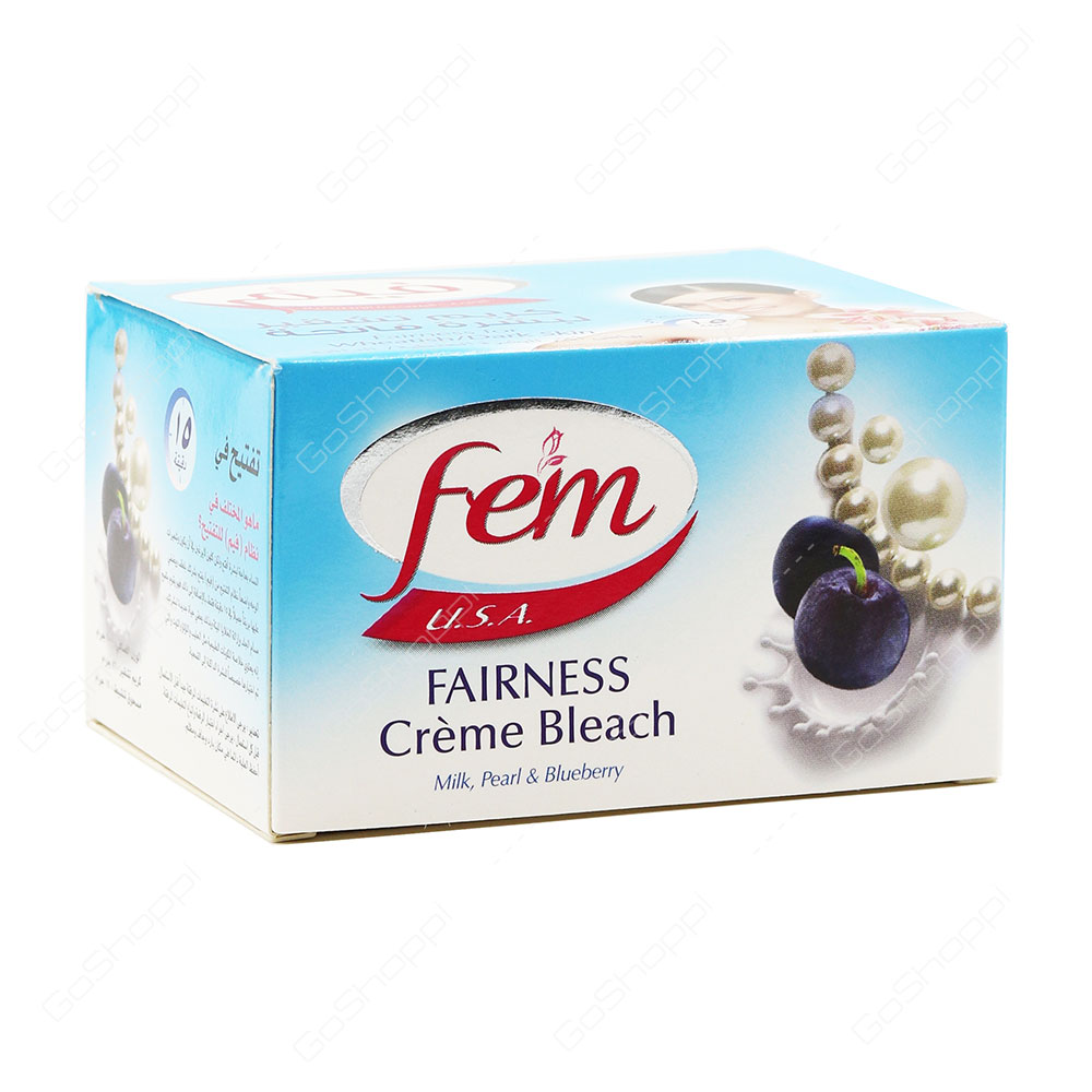 Fem Fairness Creme Bleach Milk Pearl and Blueberry 100 g