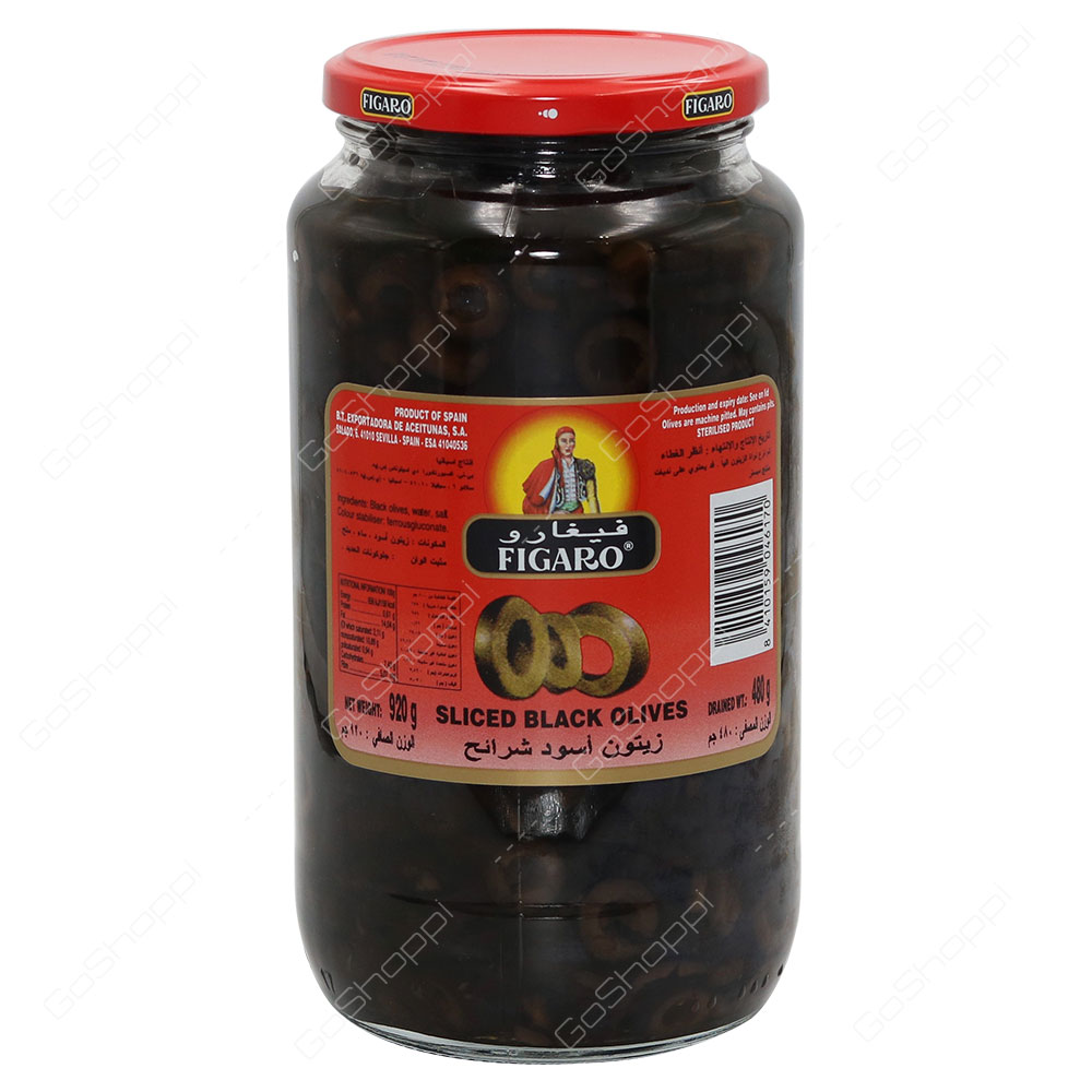 Figaro Sliced Black Olives 920 g