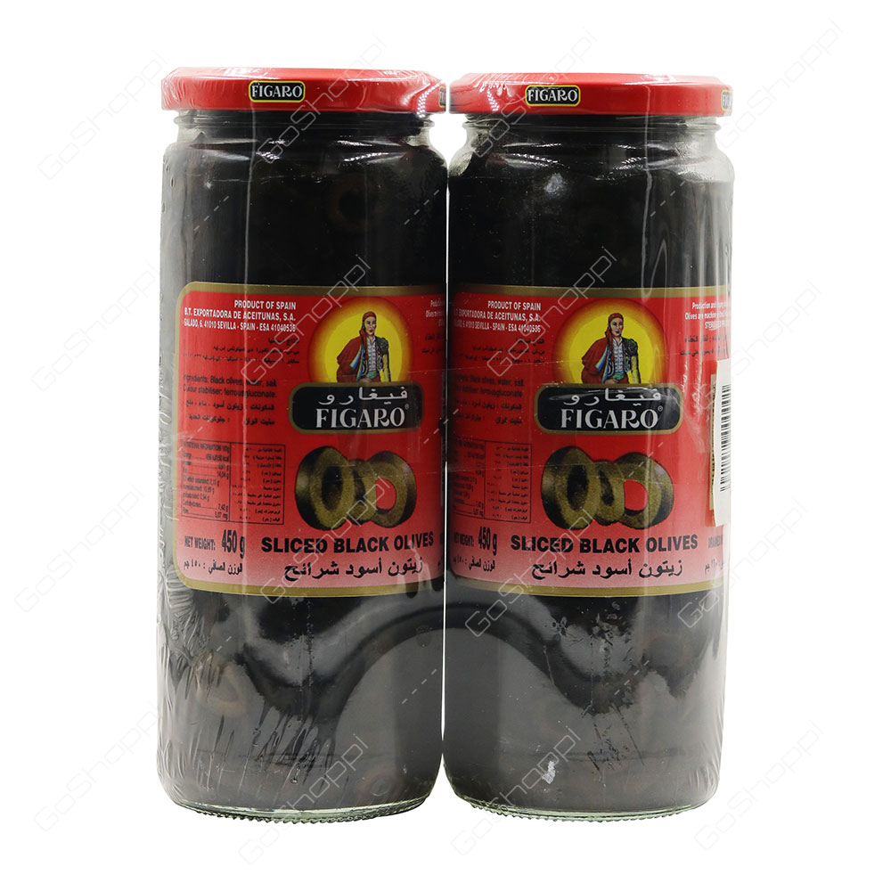 Figaro Sliced Black Olives Value Pack 2X450 g