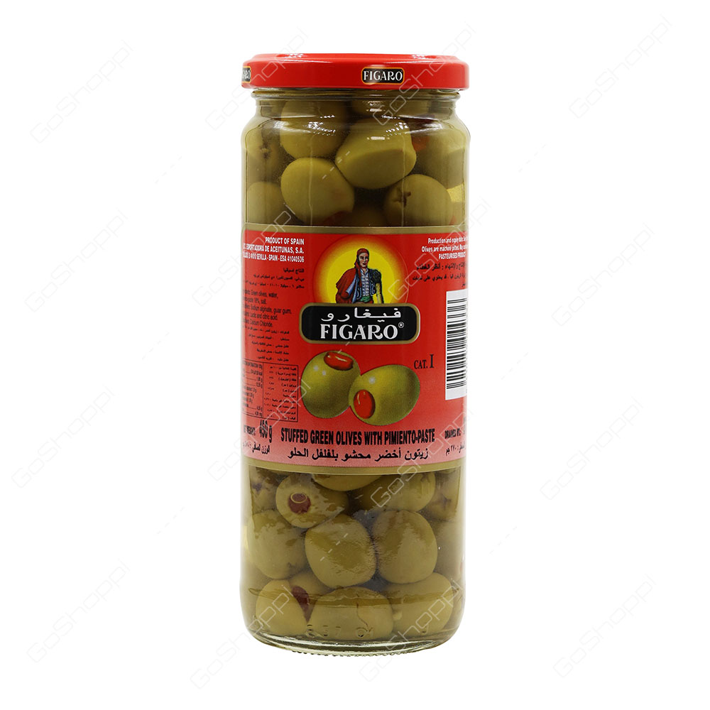 Figaro Stuffed Green Olives With Pimento Paste 450 g