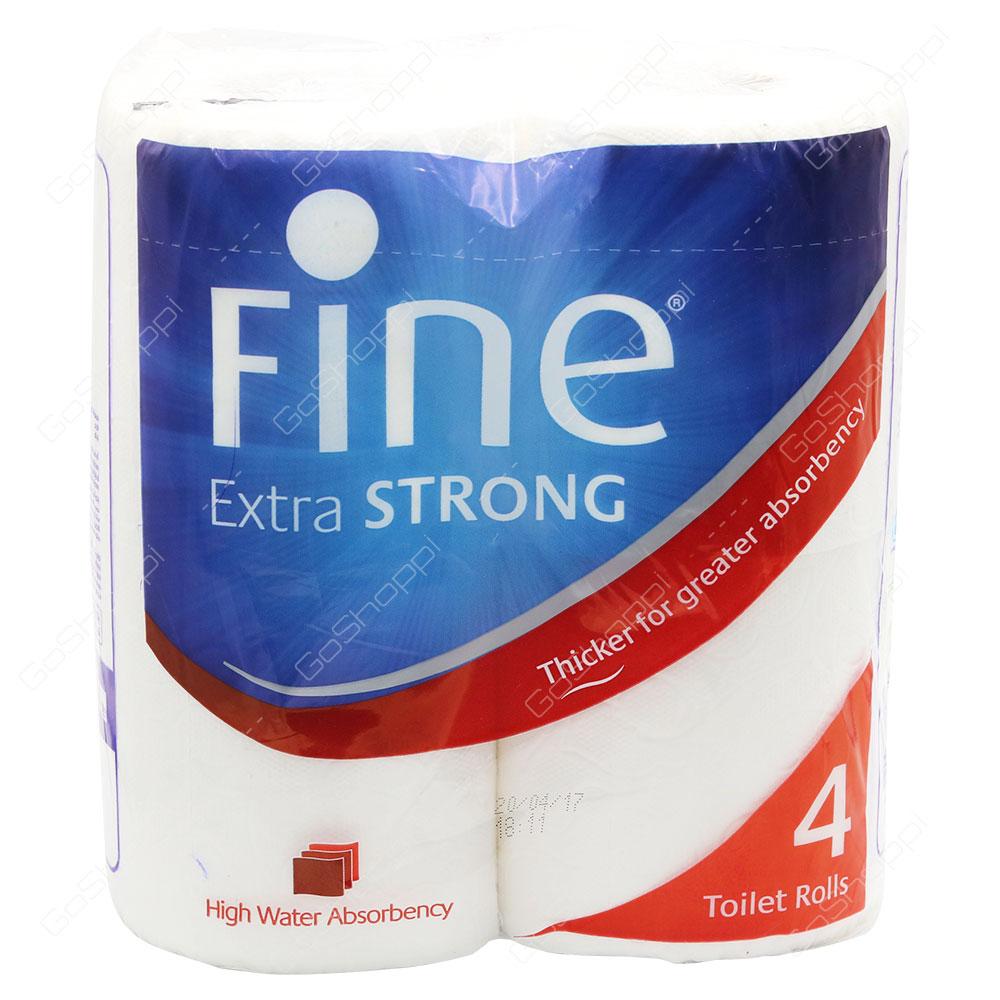 Fine Extra Strong Toilet Rolls 4X75 Sheets
