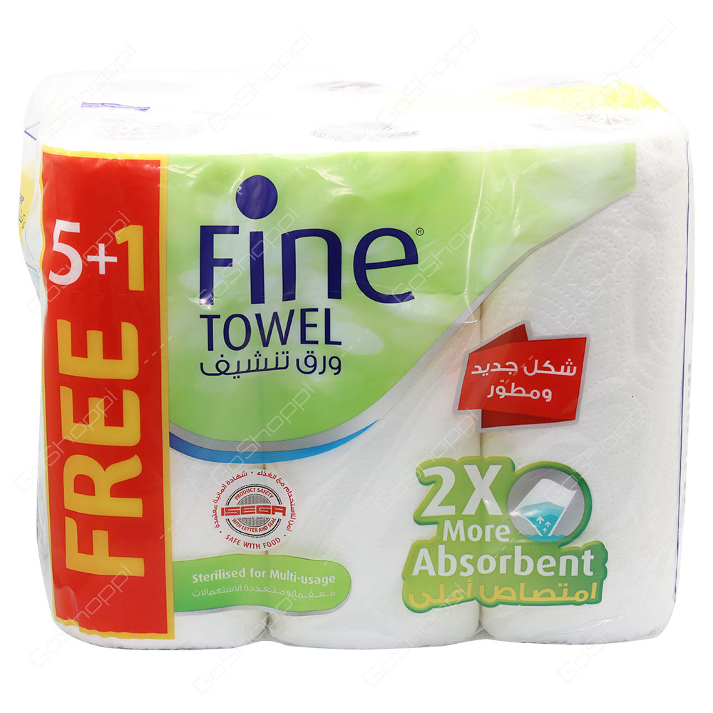 Fine Towel 5+1 Free 6X30 Sheets