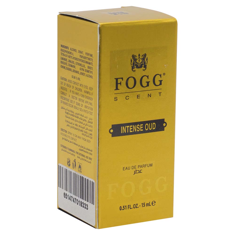 Fogg Scent Intense Oudh Eau De Parfum 15ml
