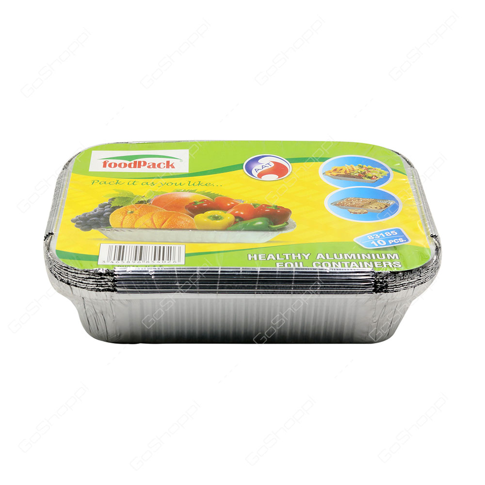 FoodPack Healthy Aluminium Foil Containers 83185 10 pcs
