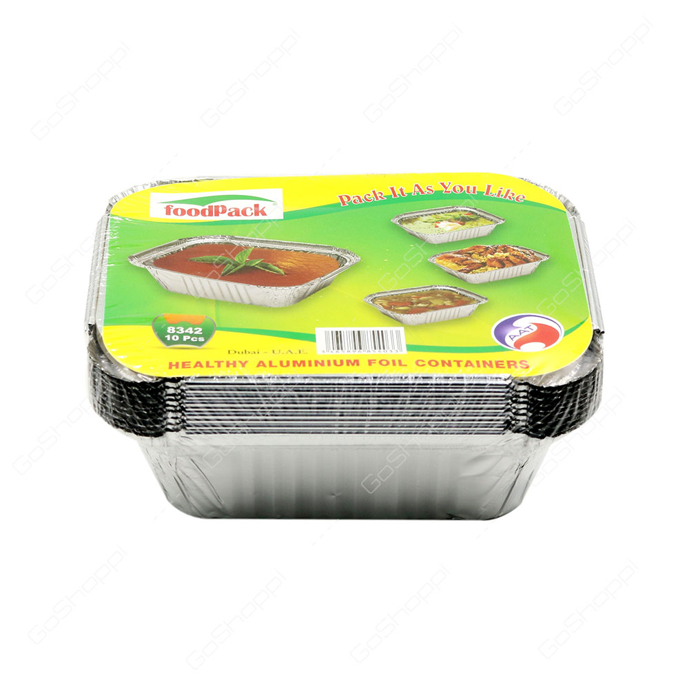 FoodPack Healthy Aluminium Foil Containers 8342 10 pcs