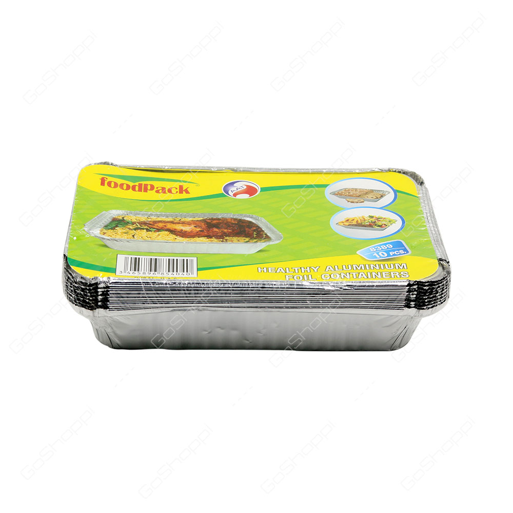 FoodPack Healthy Aluminium Foil Containers 8389 10 pcs