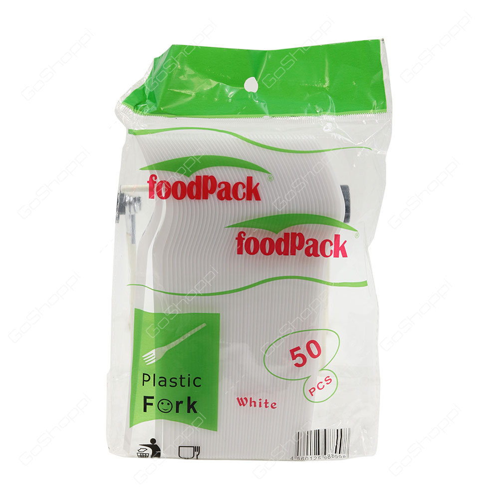 FoodPack Plastic Fork White 50 pcs