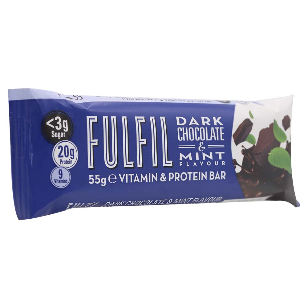 Fulfil Dark Chocolate & Mint Vitamin & Protein Bar 55g Buy Online