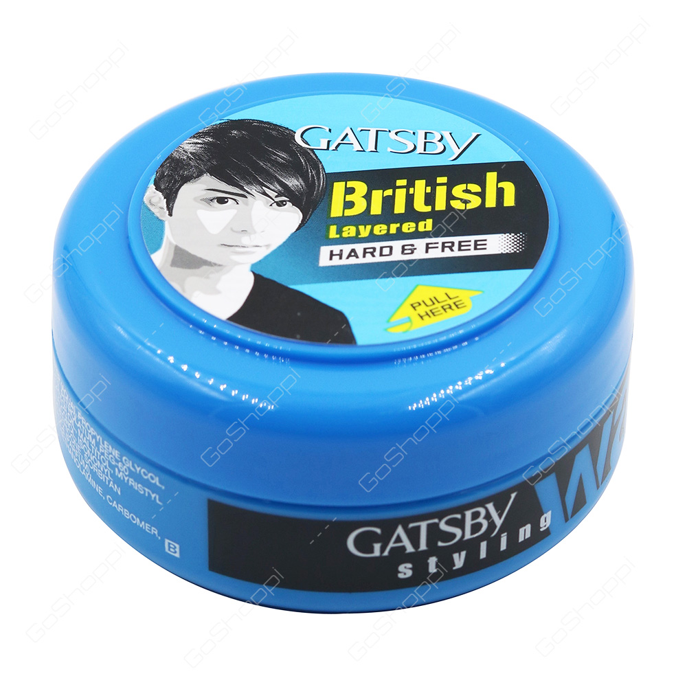 Gatsby British Layered Hard and Free Styling Wax 75 g