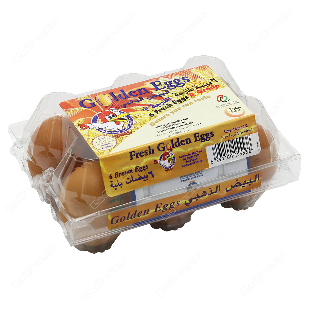 Golden Eggs Brown Medium Eggs 6 pcs