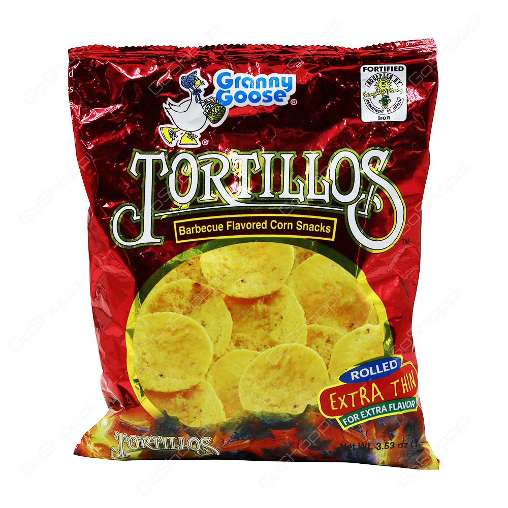 Granny Goose Tortillos Barbecue Flavored Corn Snacks 100 g