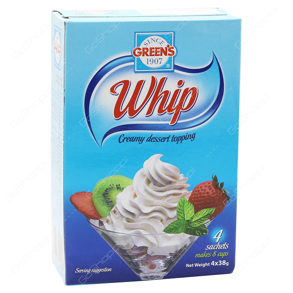 Greens Whip Creamy Dessert Topping 4X38 g