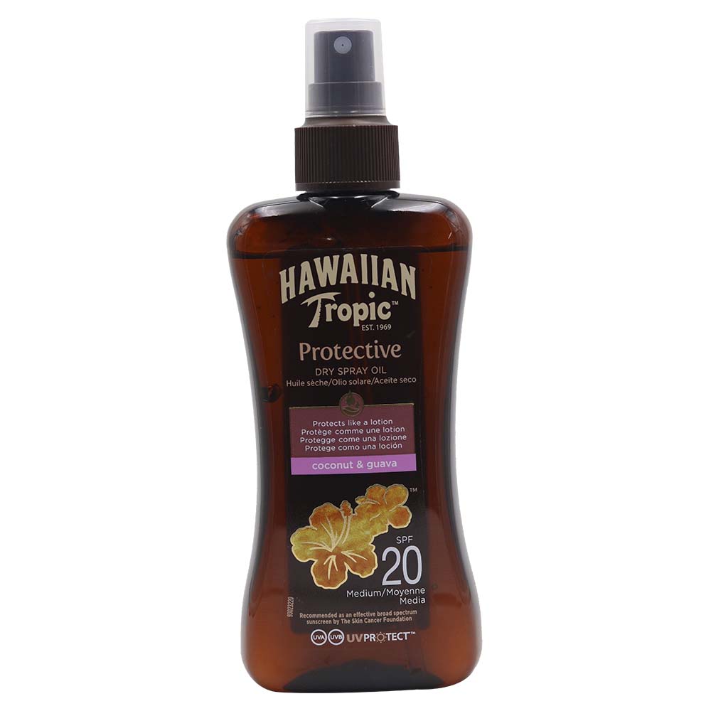 Hawaiian Tropic Protective Dry Spray Oil SPF 20 Medium 200ml