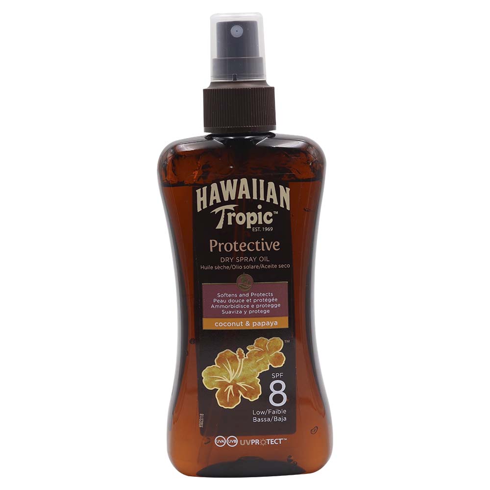 Hawaiian Tropic Protective Dry Spray Oil SPF 8 200ml
