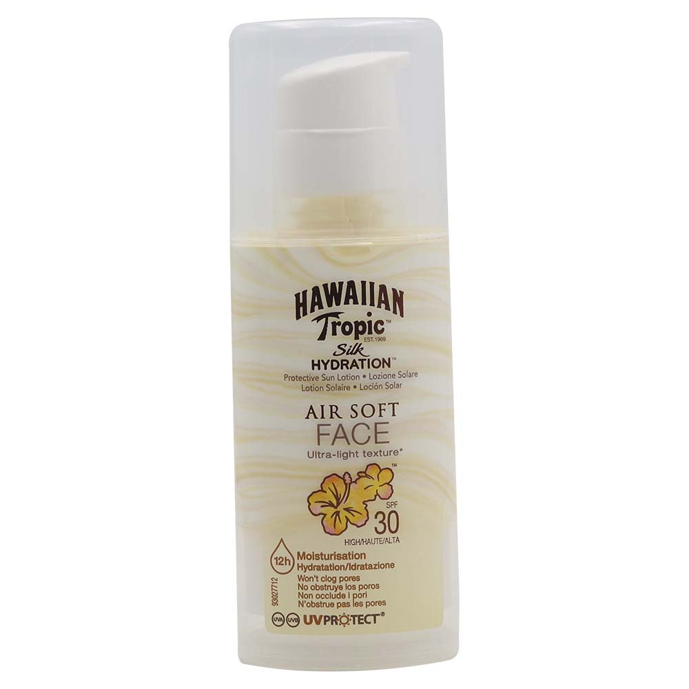 Hawaiian Tropic Silk Hydration Air Soft Face Protective Sun Lotion SPF 30 50ml