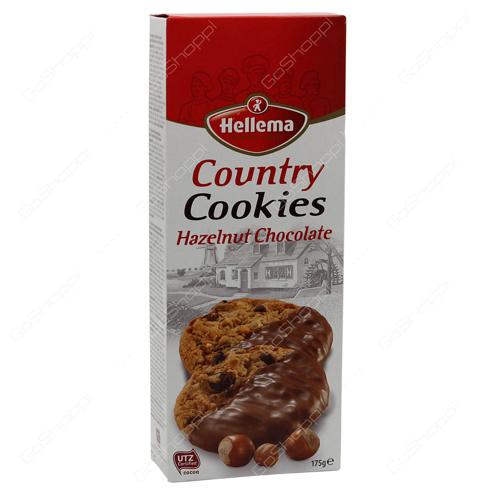 Hellema Country Cookies Hazelnut Chocolate 175 g