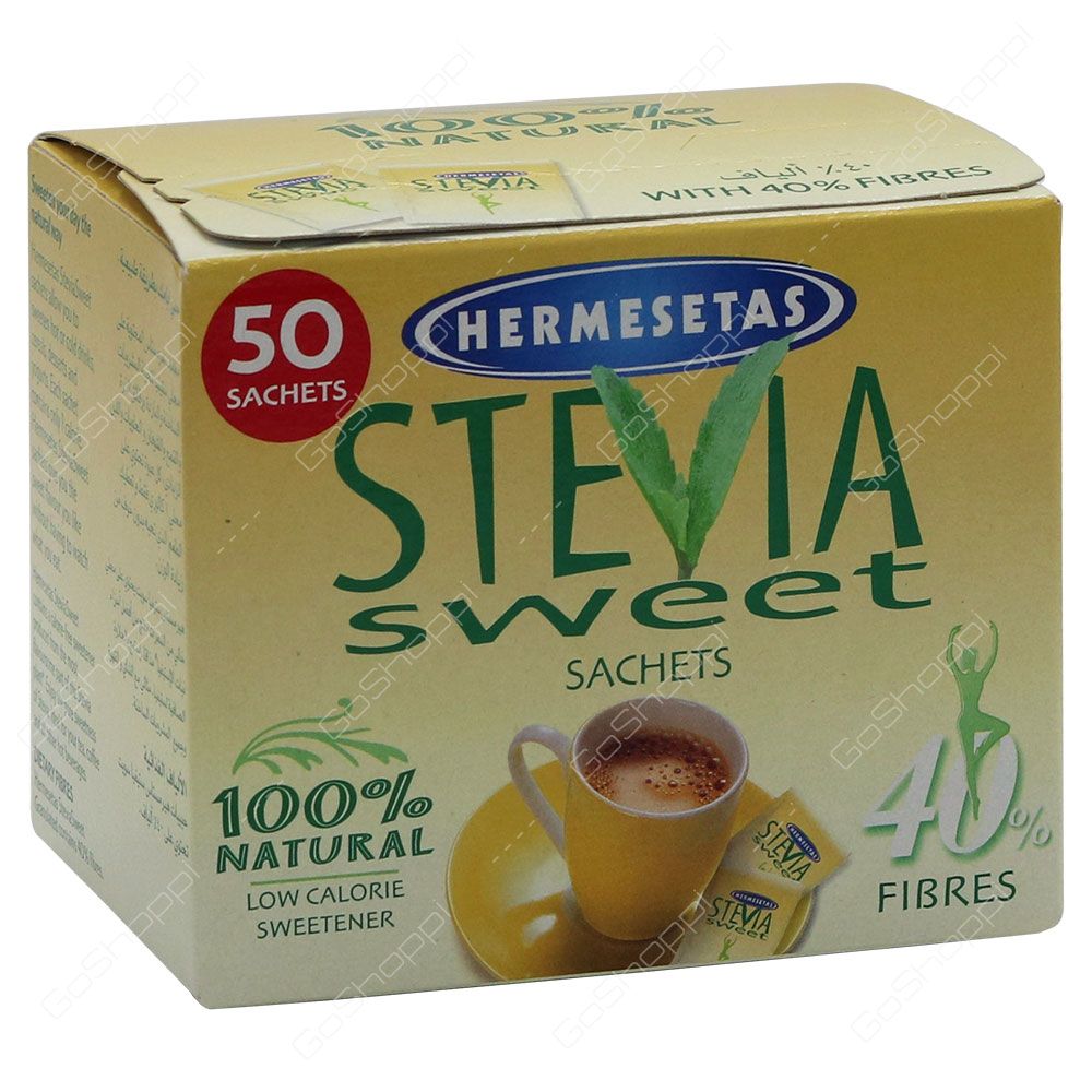 Hermesetas Stevia Sweet Low Calorie Sweetener 50 Sachets