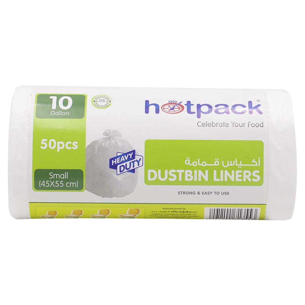 Hotpack White Dustbin Liners Small 50pcs