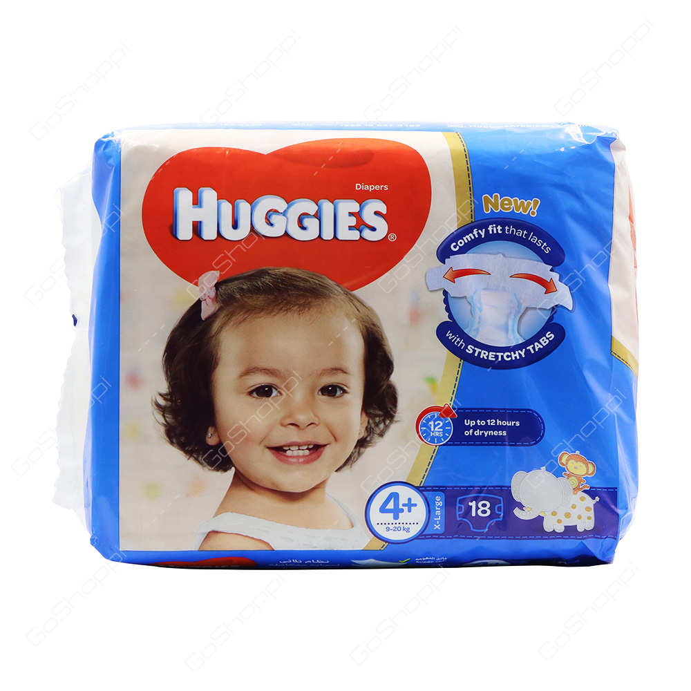 Huggies Diapers Size 4plus 18 Diapers