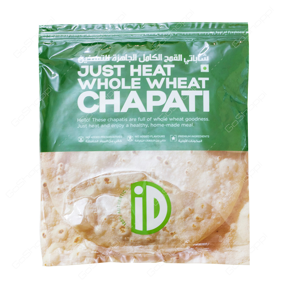 ID Just Heat Whole Wheat Chapati 10 pcs