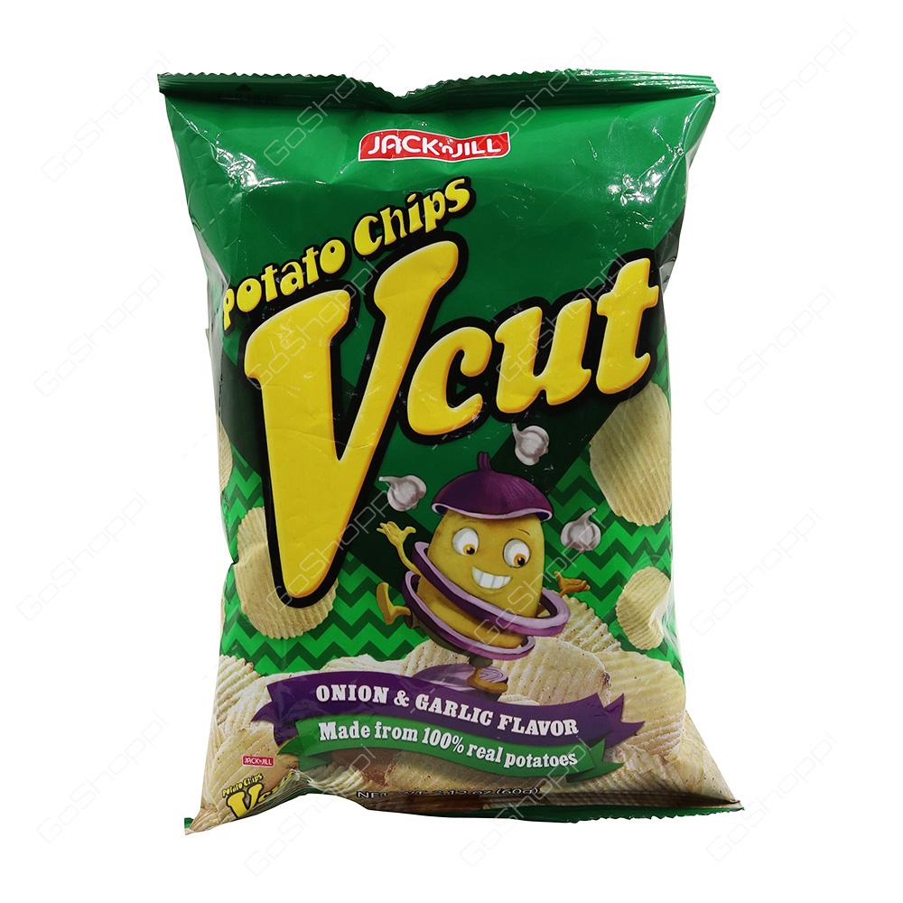 Jack n Jill V Cut Onion and Garlic Flavour Potato Chips 60 g