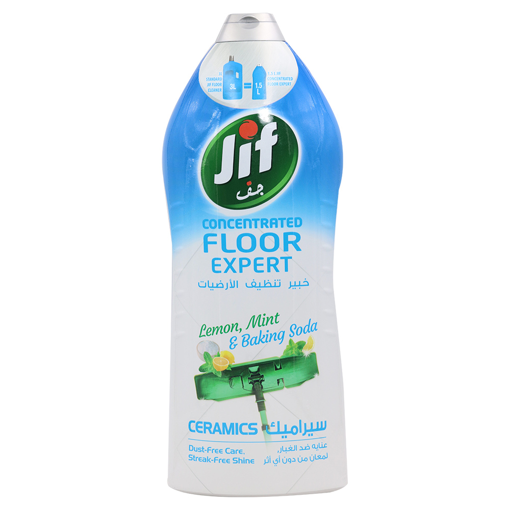 Jif Concentrated Floor Expect Ceramics Lemon, Mint & Baking Soda 1500ml