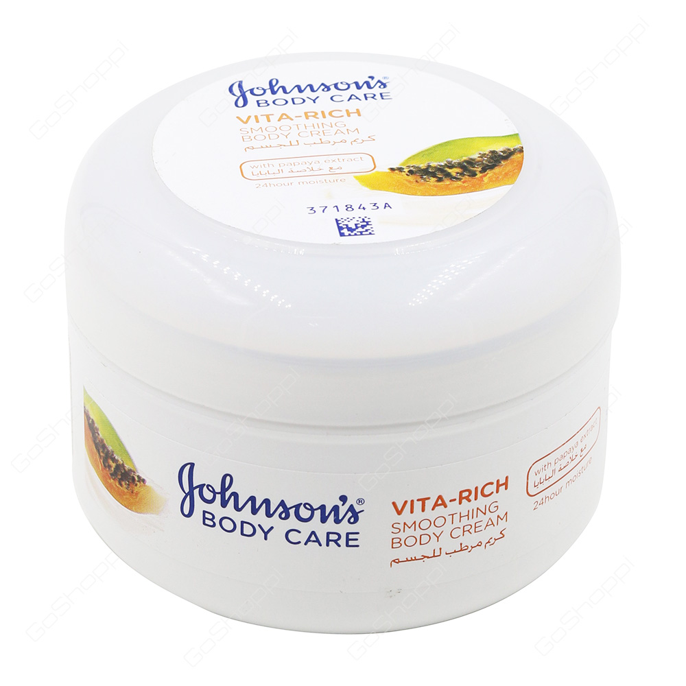 Johnsons Smoothing Body Cream with Papaya Extract 200 ml