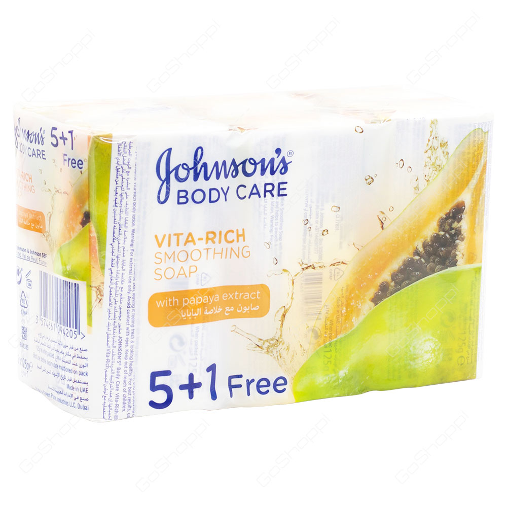 Johnsons Vita Rich Smoothing Soap 6X125 ml