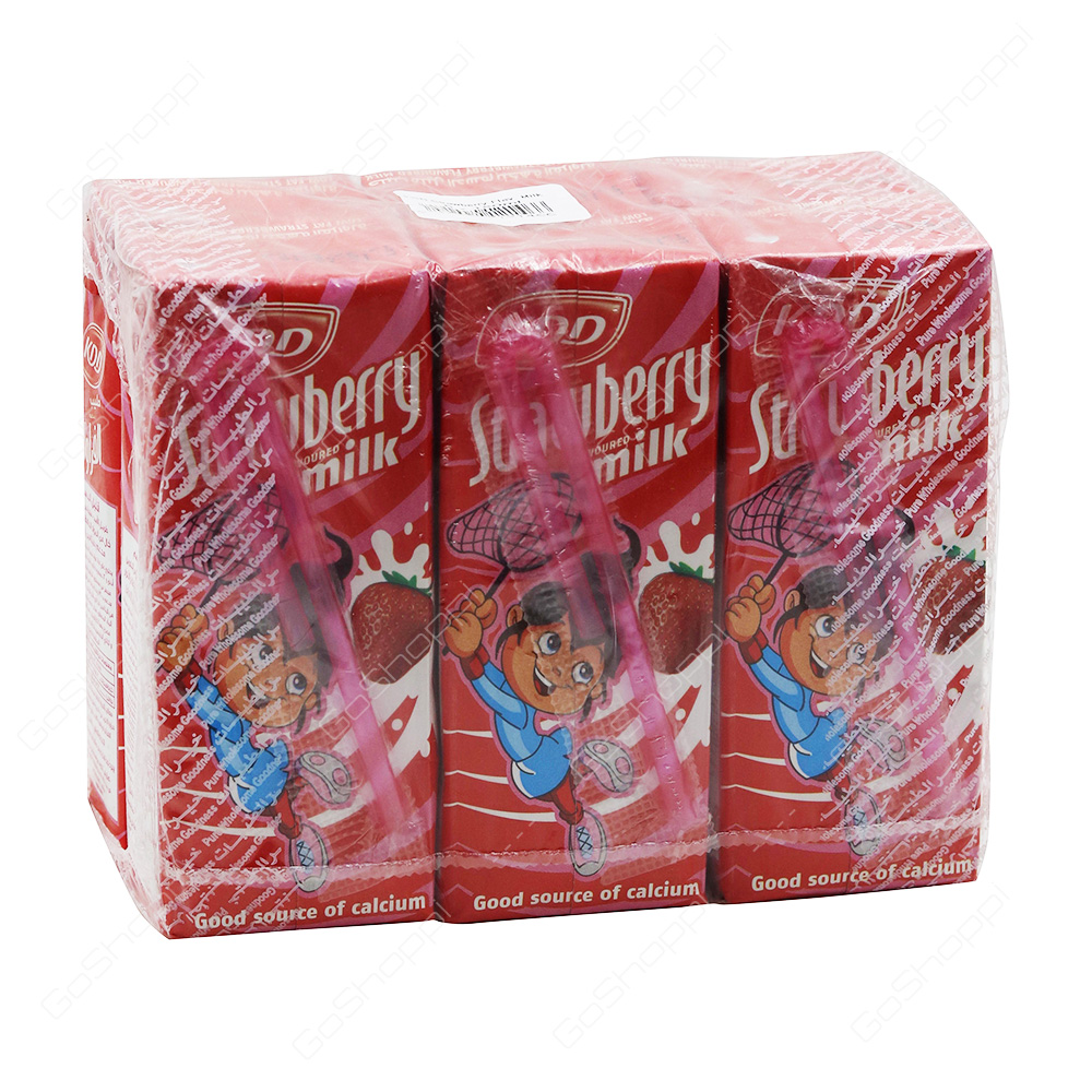 KDD Strawberry Flavored Milk 6X180 ml