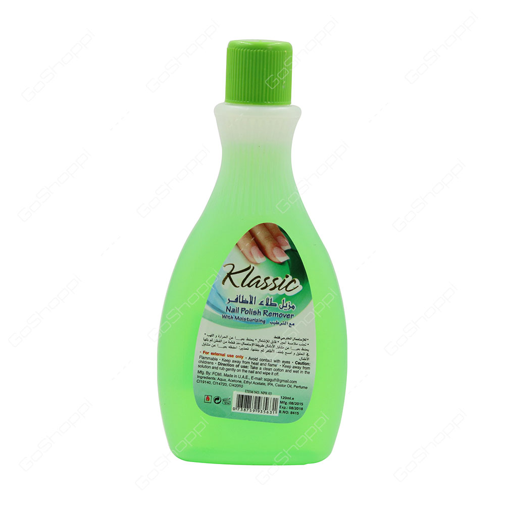 Klassic Nail Polish Remover Green 120 ml