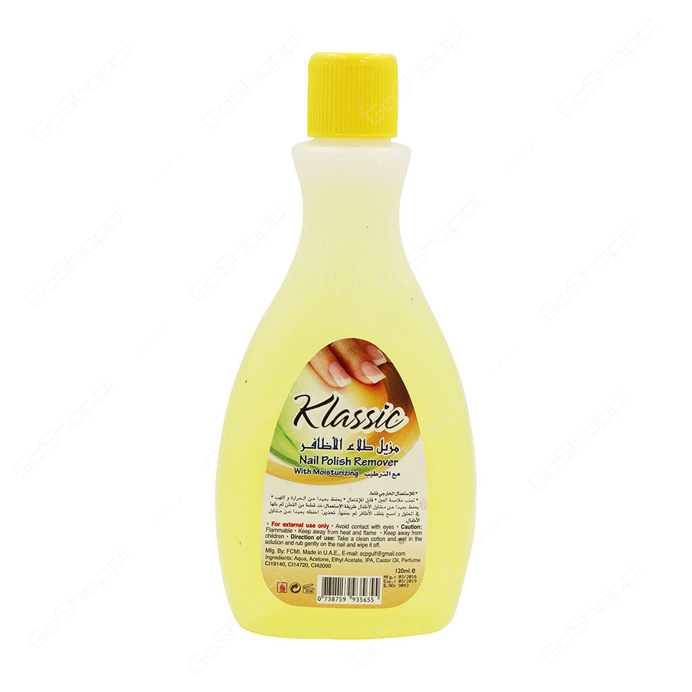Klassic Nail Polish Remover Yellow 120 ml