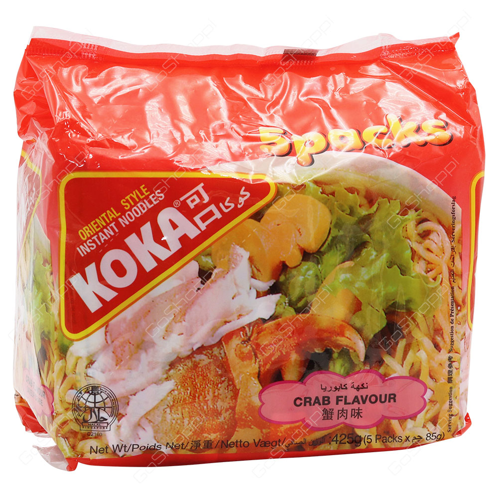 Koka Crab Flavour Instant Noodles 5X85 g