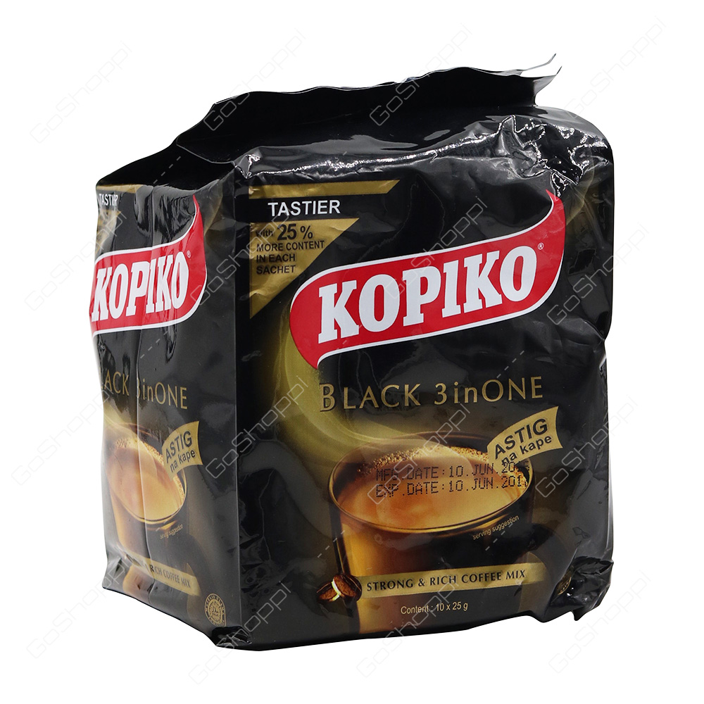 Kopiko Black 3 In One Coffee 10X25 g