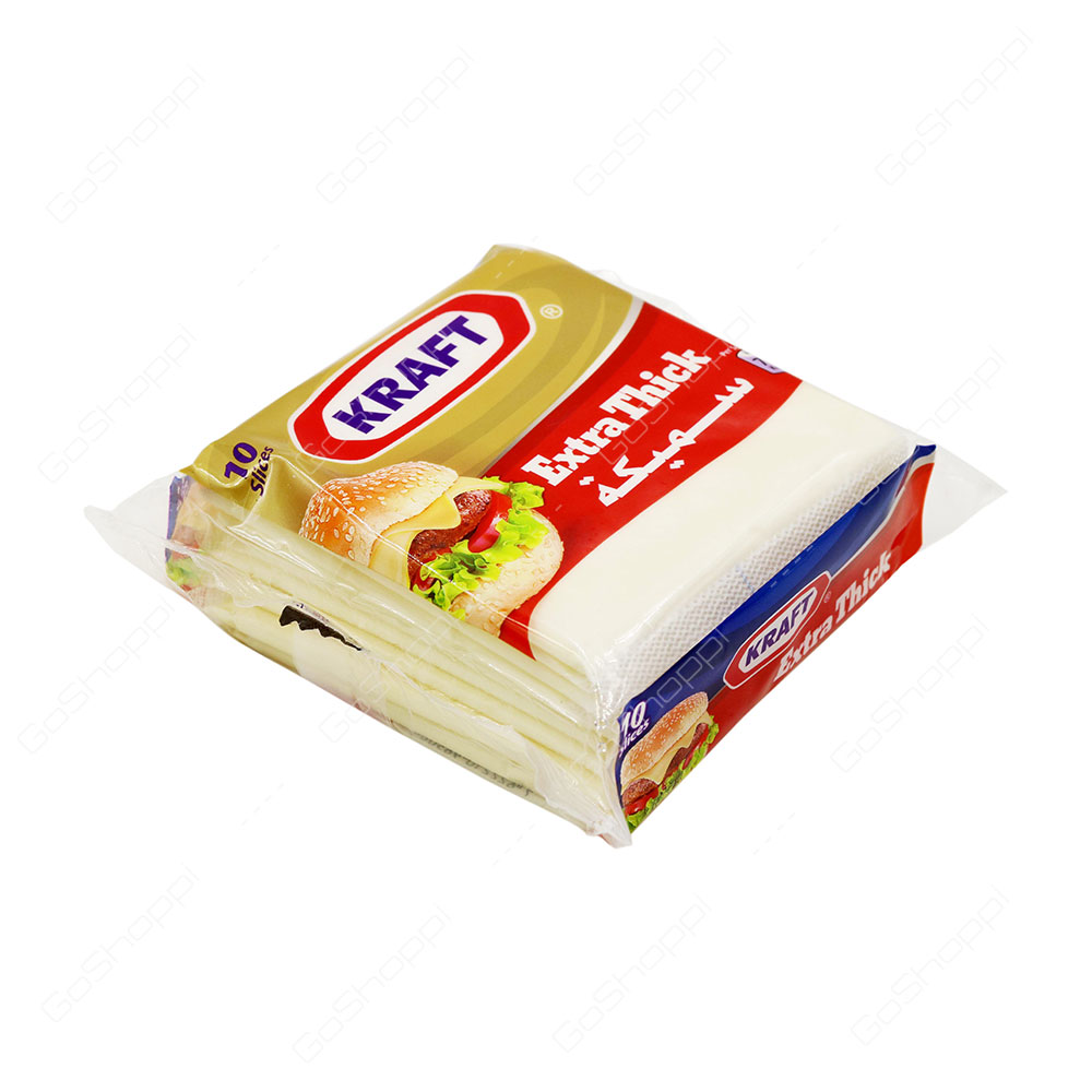 Kraft Extra Thick Processed Cheddar Cheese Slices 10 Slices