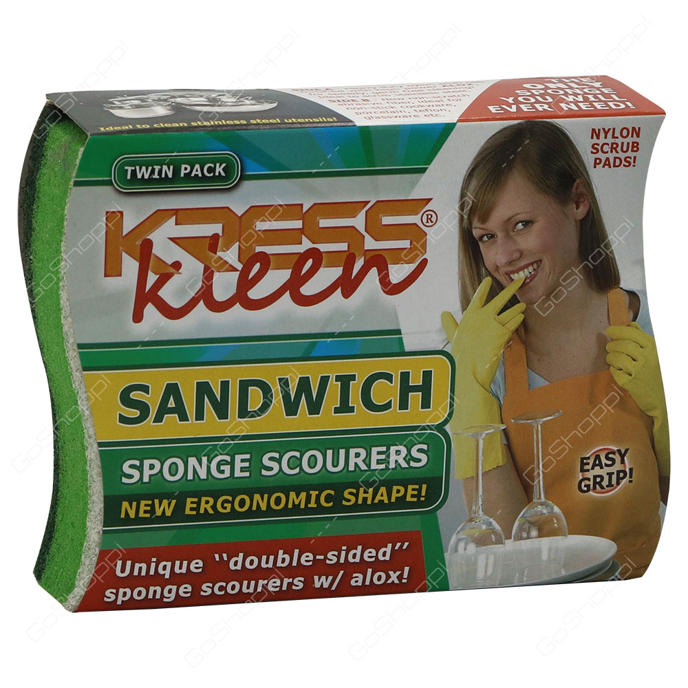 Kress Kleen Sandwich Sponge Scourers Twin Pack 2 pcs
