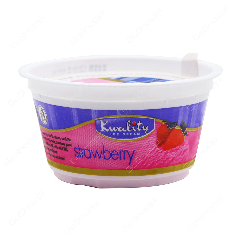 Kwality Strawberry Icecream Cup 125 ml