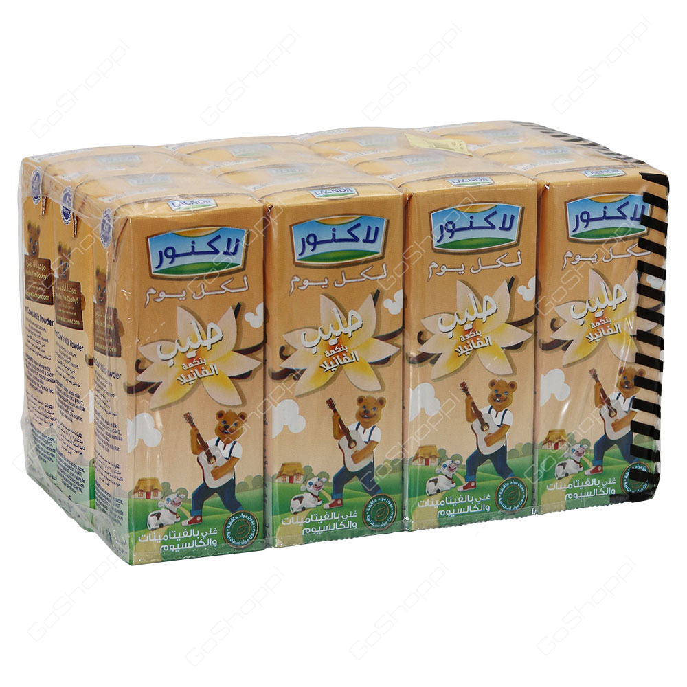 Lacnor Essentials Vanilla Flavoured Milk 12 Pcs 12X180 ml