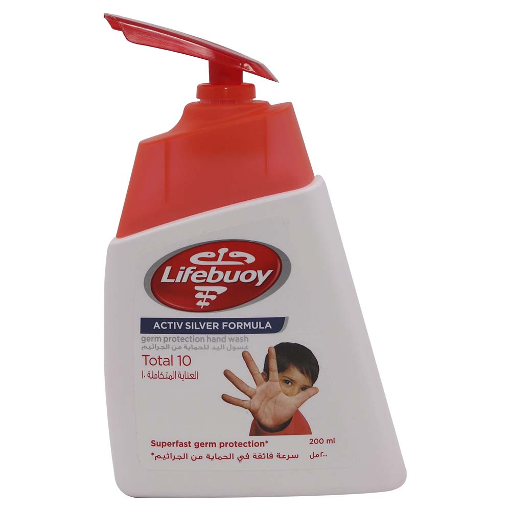 Lifebuoy Active Silver Formula Total 10 Hand Wash 200ml