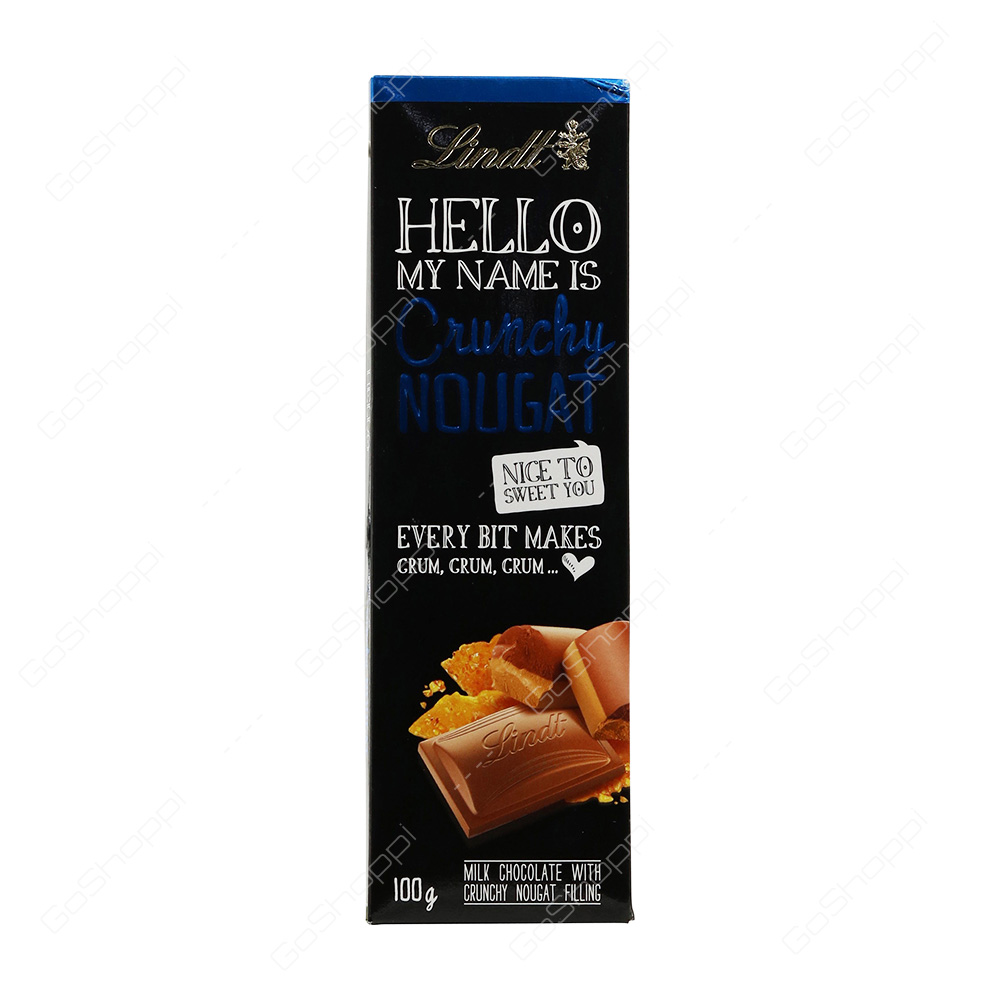 Lindt Hello Milk Chocolate with Crunchy Nougat Filling 100 g