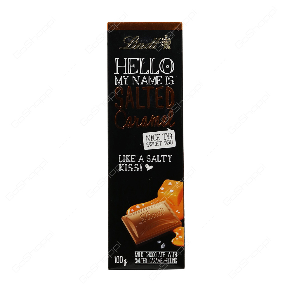 Lindt Hello Milk Chocolate with Salted Caramel Filling 100 g