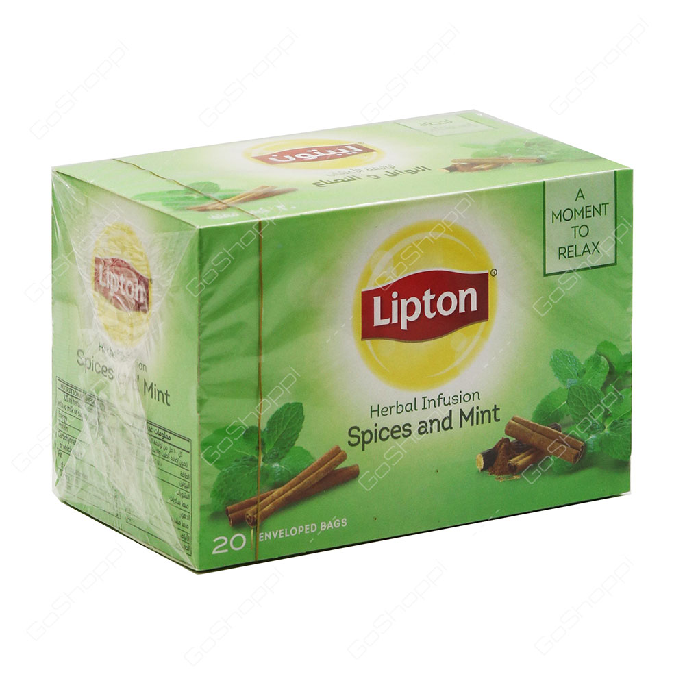 Lipton Herbal Infusion Spices And Mint Tea 20 Bags