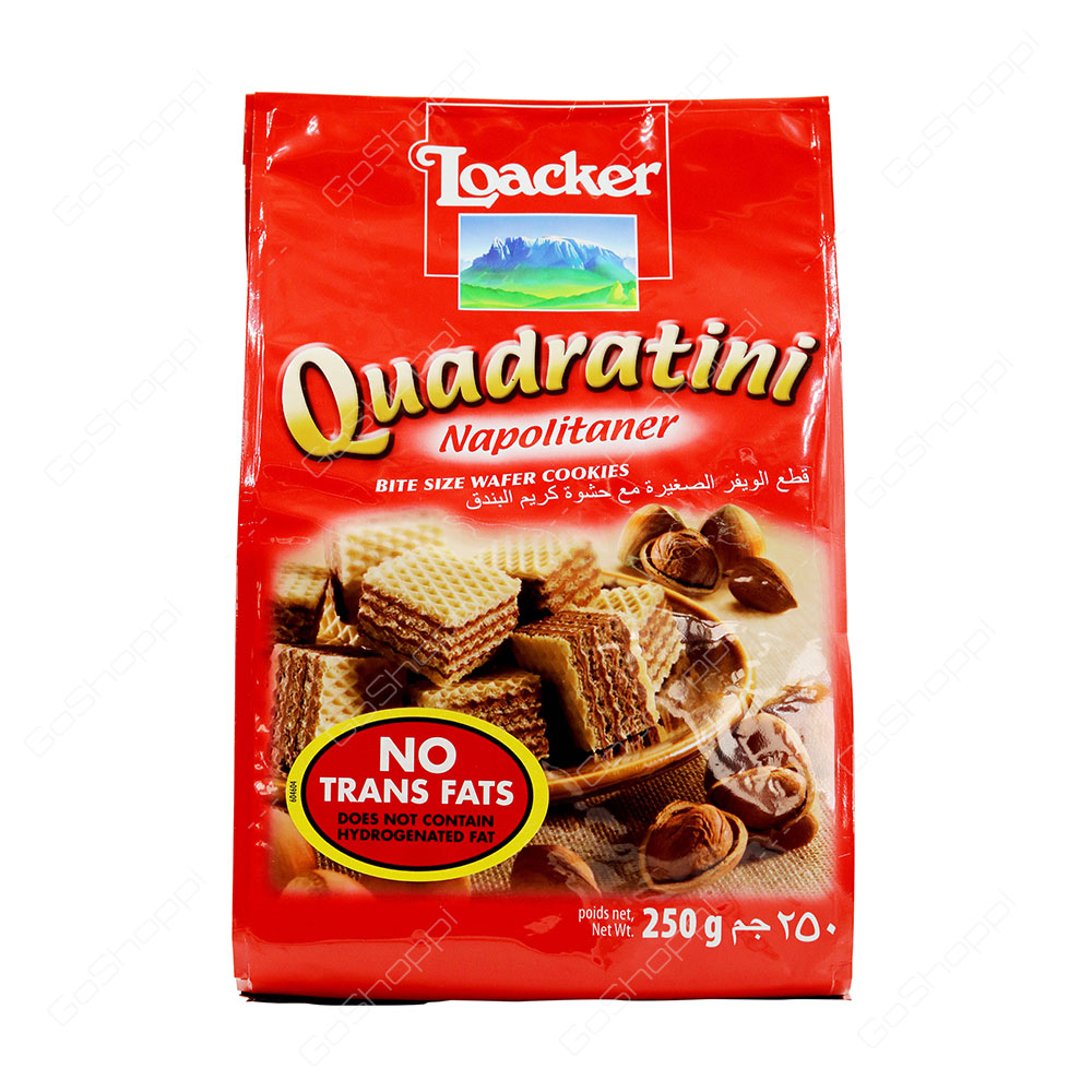 Loacker Quadratini Napolitaner Bite Size Wafer Cookies 250 g