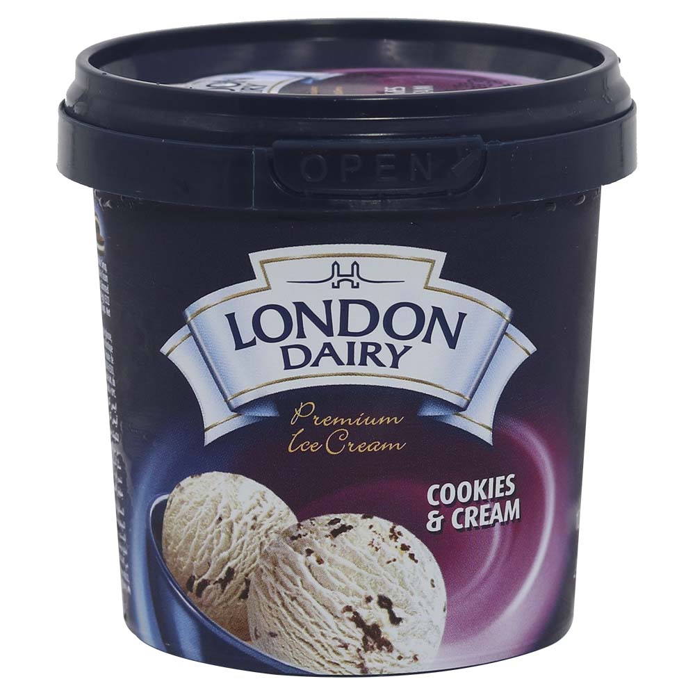 London Dairy Cookies & Cream Premium Ice Cream 125ml