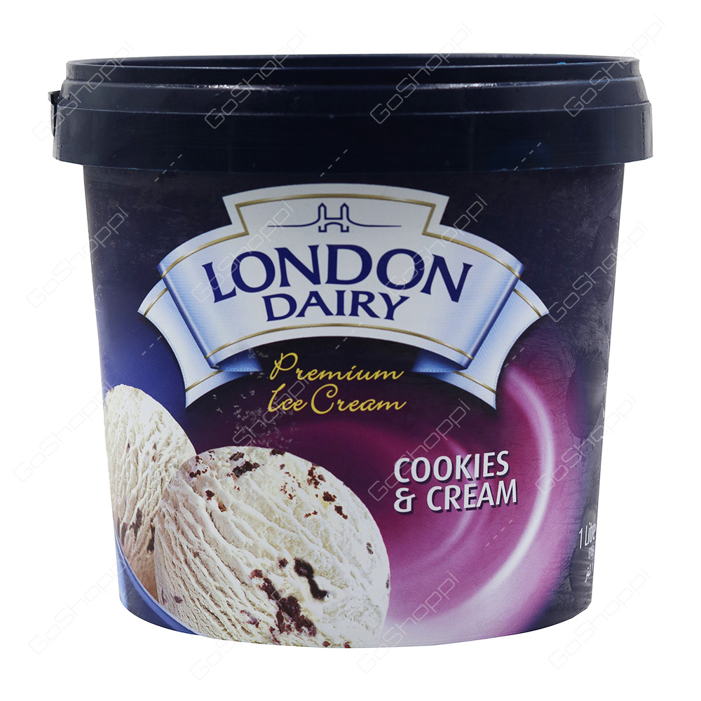 London Dairy Premium Icecream Cookies And Cream 1 l