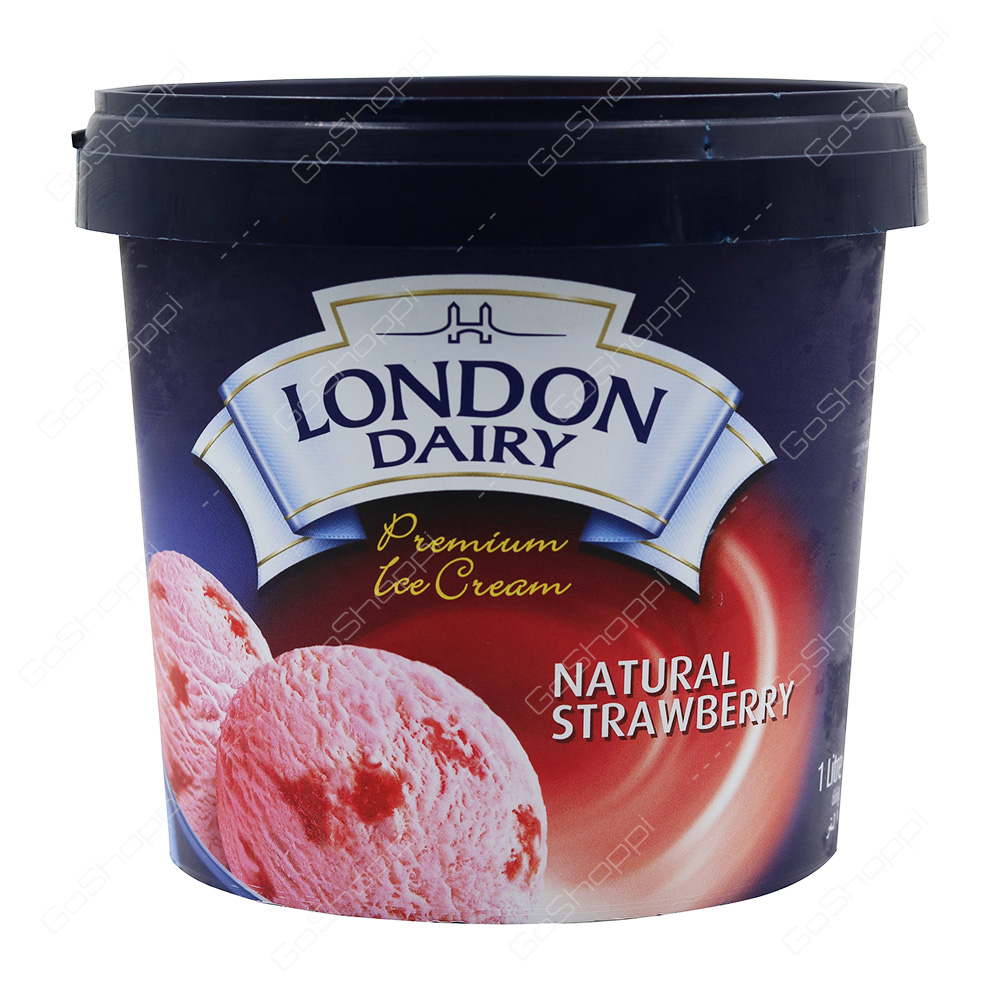 London Dairy Premium Icecream Natural Strawberry 1 l